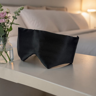 Harmony Mask | Premium Schlafmaske aus Seide – Schwarz/Grau